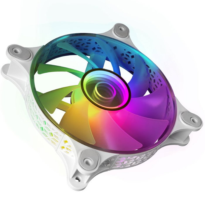 Mars Gaming Kit de 3 Ventiladores MF-3D ARGB Blanco con Espejo Infinito, HUB y Mando RF Mars Gaming Kit de 3 Ventiladores MF-3D ARGB Blanco con Espejo Infinito, HUB y Mando RF